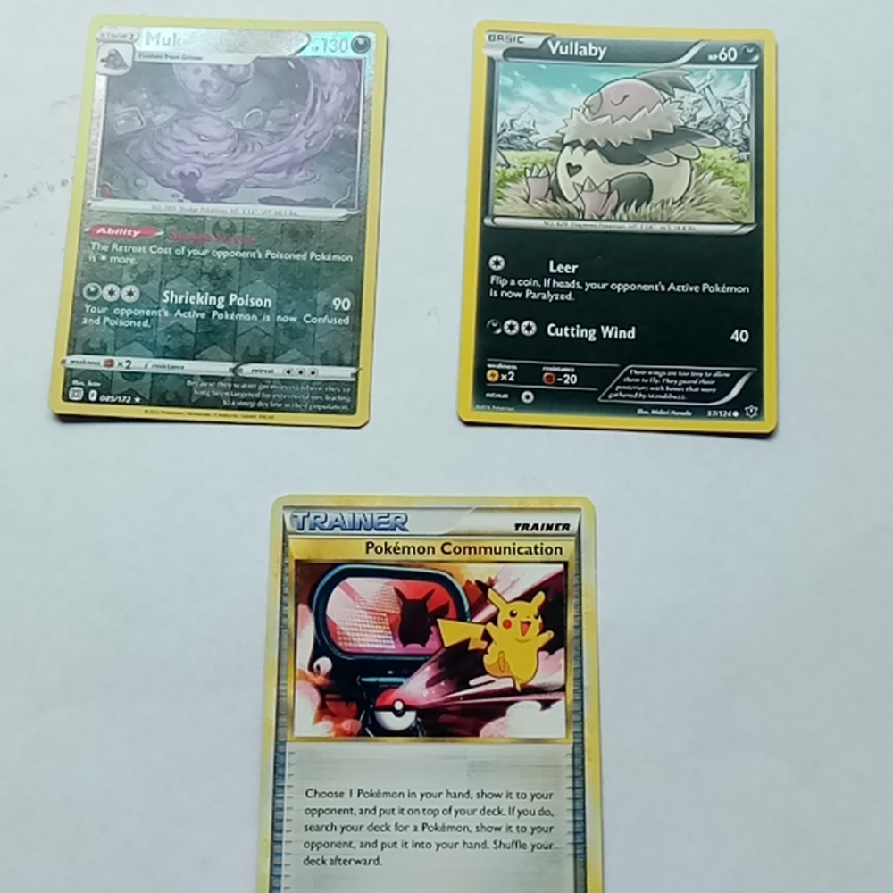 Pokemon cards set of three